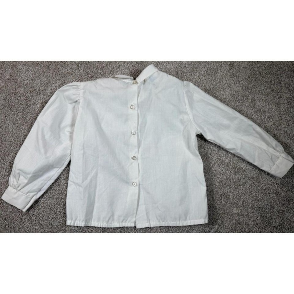 Vintage Girls White Lace Blouse Size 4 Belk Bugoff Brand Cottagecore - Picture 2 of 5